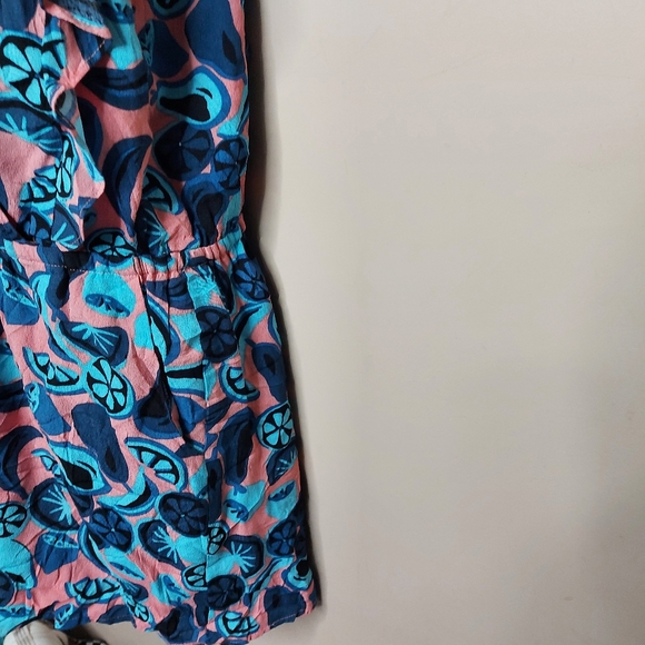 Cooper & Ella pink and blue fruit romper Size Small - Picture 6 of 9